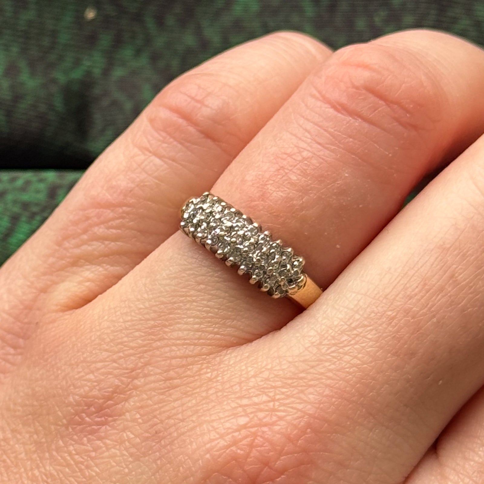 0.16ctw Diamond Cluster Ring - Size 6.25 - Elegant Wedding Band, Anniversary Gift & Everyday Jewelry for Women