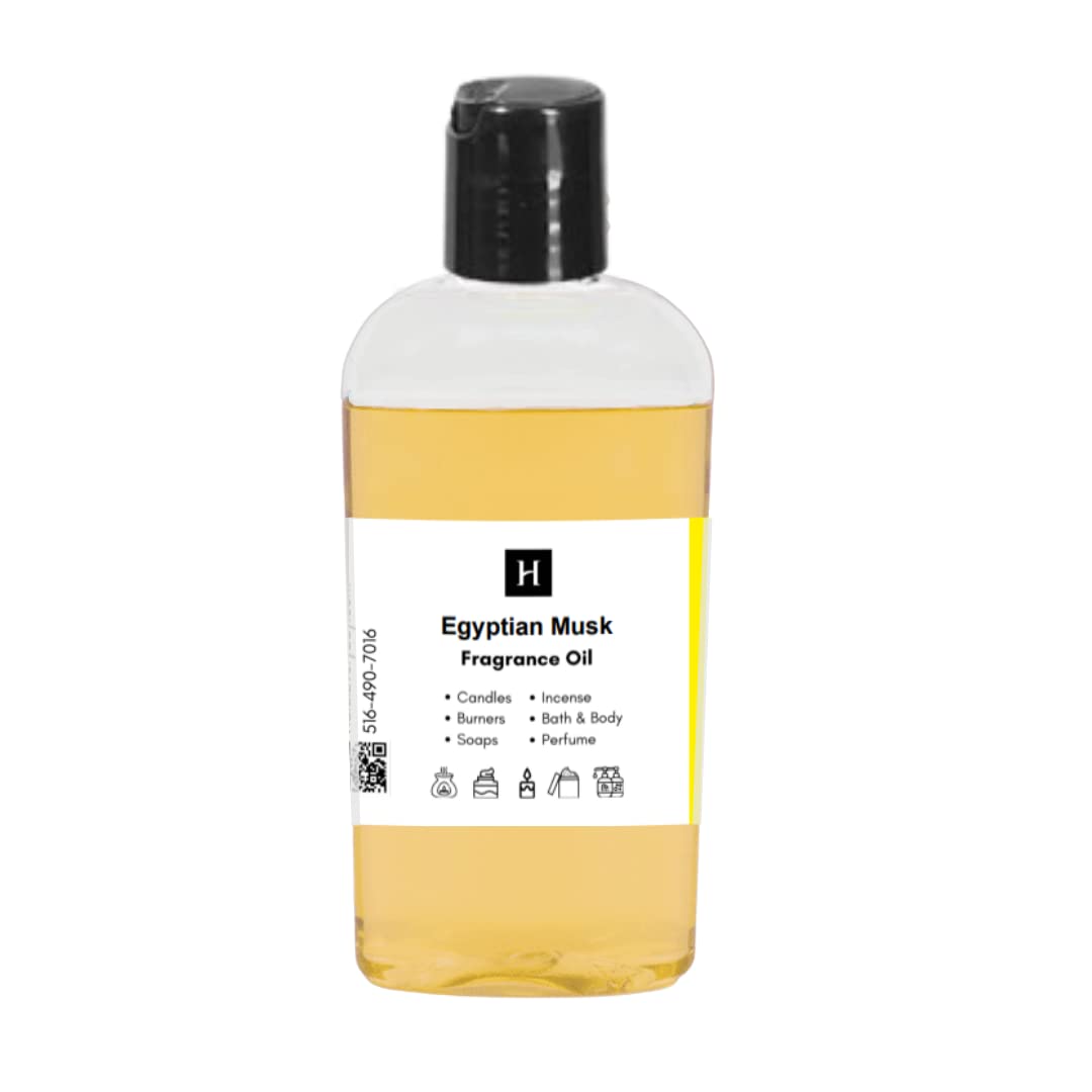 Halal Everyday Fragrance Oil - 100% Pure for Soap Making, Candle Warmers, Incense, Body Oil & DIY Perfume - Egyptian Musk Scent (2 oz) - Perfect for Aromatherapy, Home Scenting & Handmade Crafts