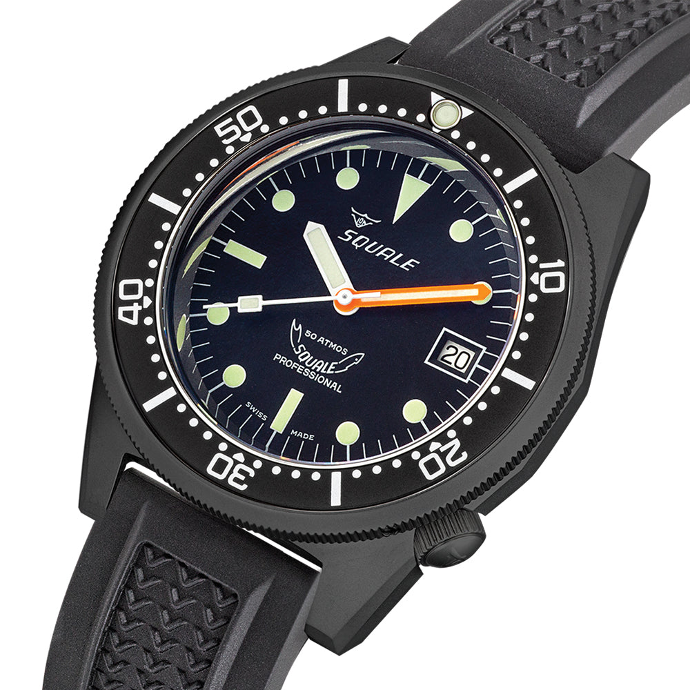 42mm Black PVD Watch with Durable Rubber Strap - Perfect for Outdoor Sports, Fitness & Casual Wear