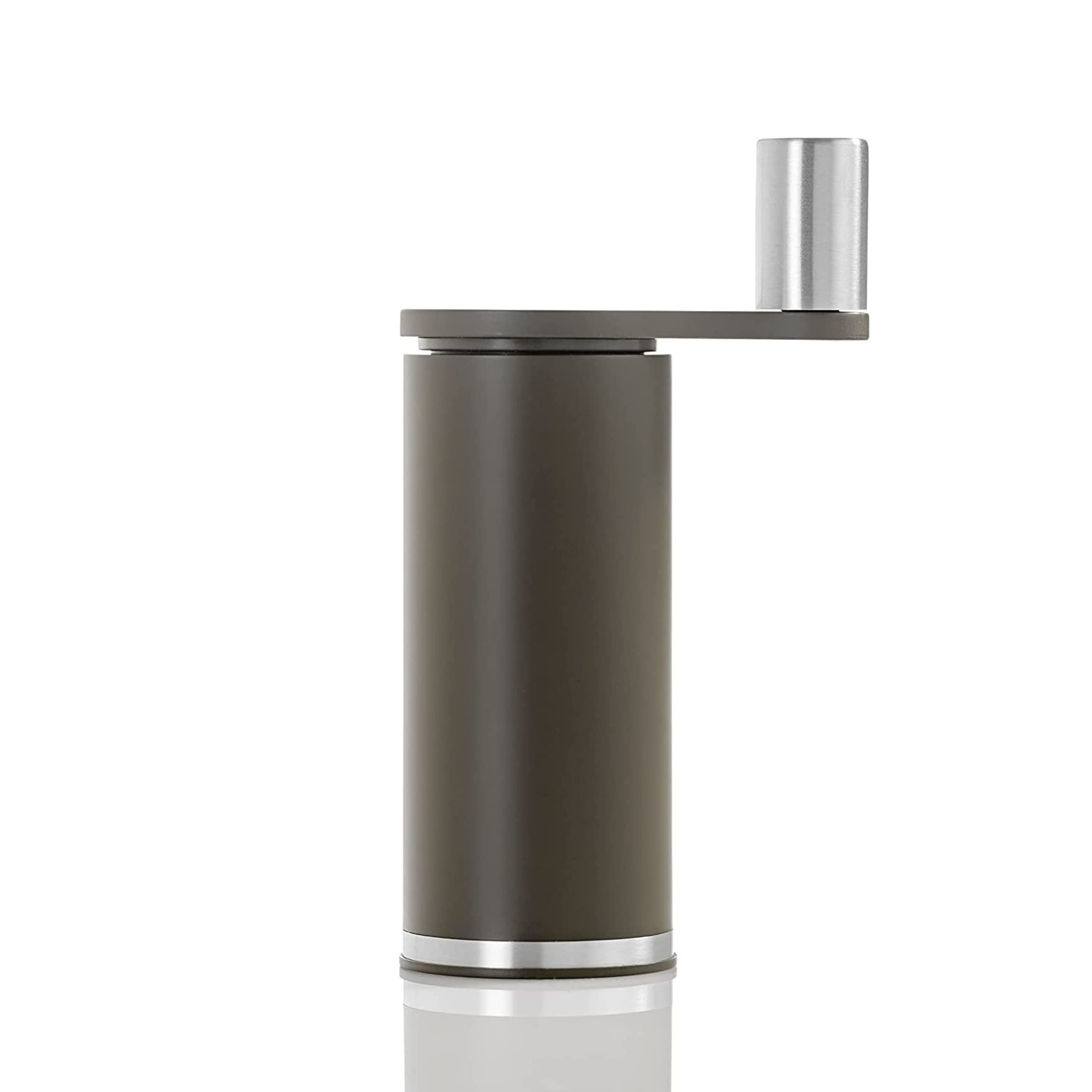 Premium Manual Salt and Pepper Grinder Mill - Adjustable Coarse to Fine Grind - Refillable Stainless Steel Spice Mill with Ergonomic Gear Crank - Perfect for Kitchen, Dining Table & Outdoor Cooking (Mocha, 5.5 Inch)