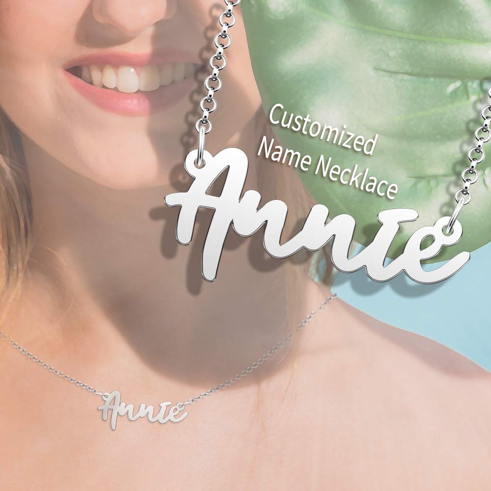 925 Sterling Silver Custom Name Necklace - Personalized Mom Gift for Mother's Day - Perfect for Birthdays, Anniversaries & Special Occasions