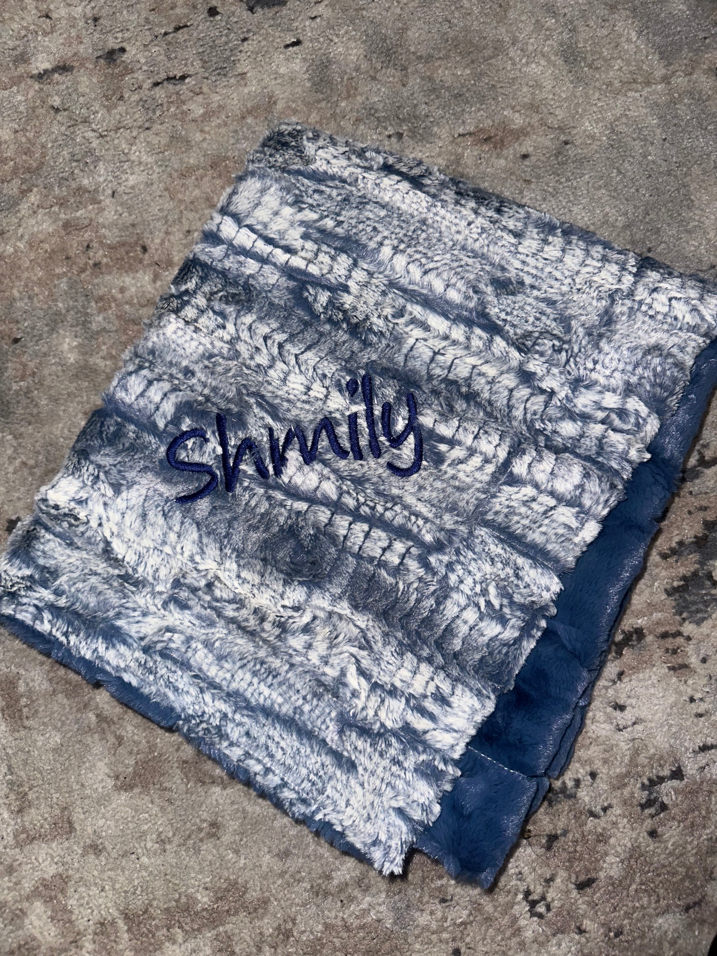 Zandino Mason Jeans Minky Blanket - Ultra Soft Plush Fleece Throw for Adults & Kids - Cozy Couch, Bed, Nursery Blanket - Perfect for Lounging, Gifts & Home Decor