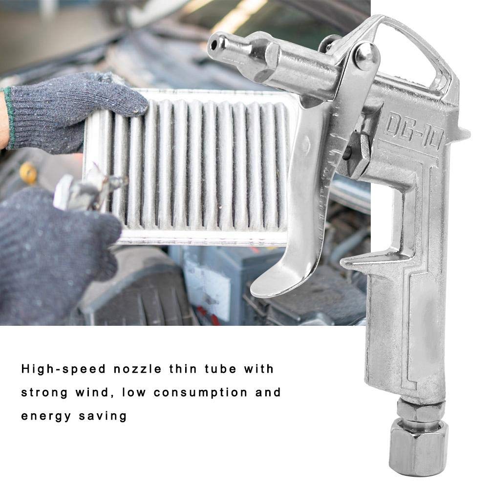 DG-10 Adjustable Pneumatic Air Nozzle Blow Gun - Aluminum Alloy Dust Cleaning Tool for Motorcycle Repair, Workshop & Industrial Cleaning (High-Pressure Air Duster for Auto Maintenance, Electronics, HVAC Systems)