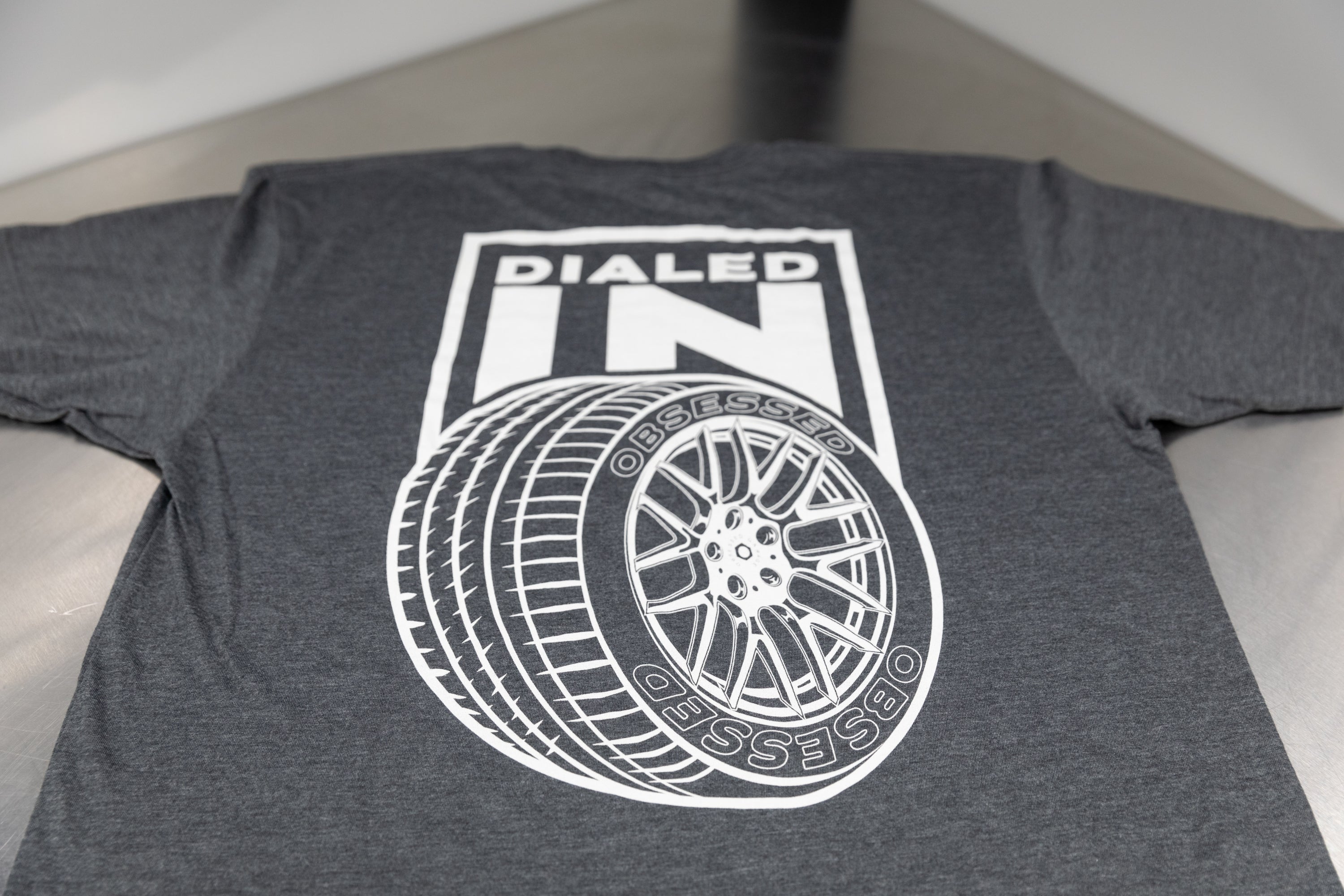 Dialed In Wheels T-Shirt - Premium Graphic Tee for Car Enthusiasts - Perfect for Racing Events & Car Shows