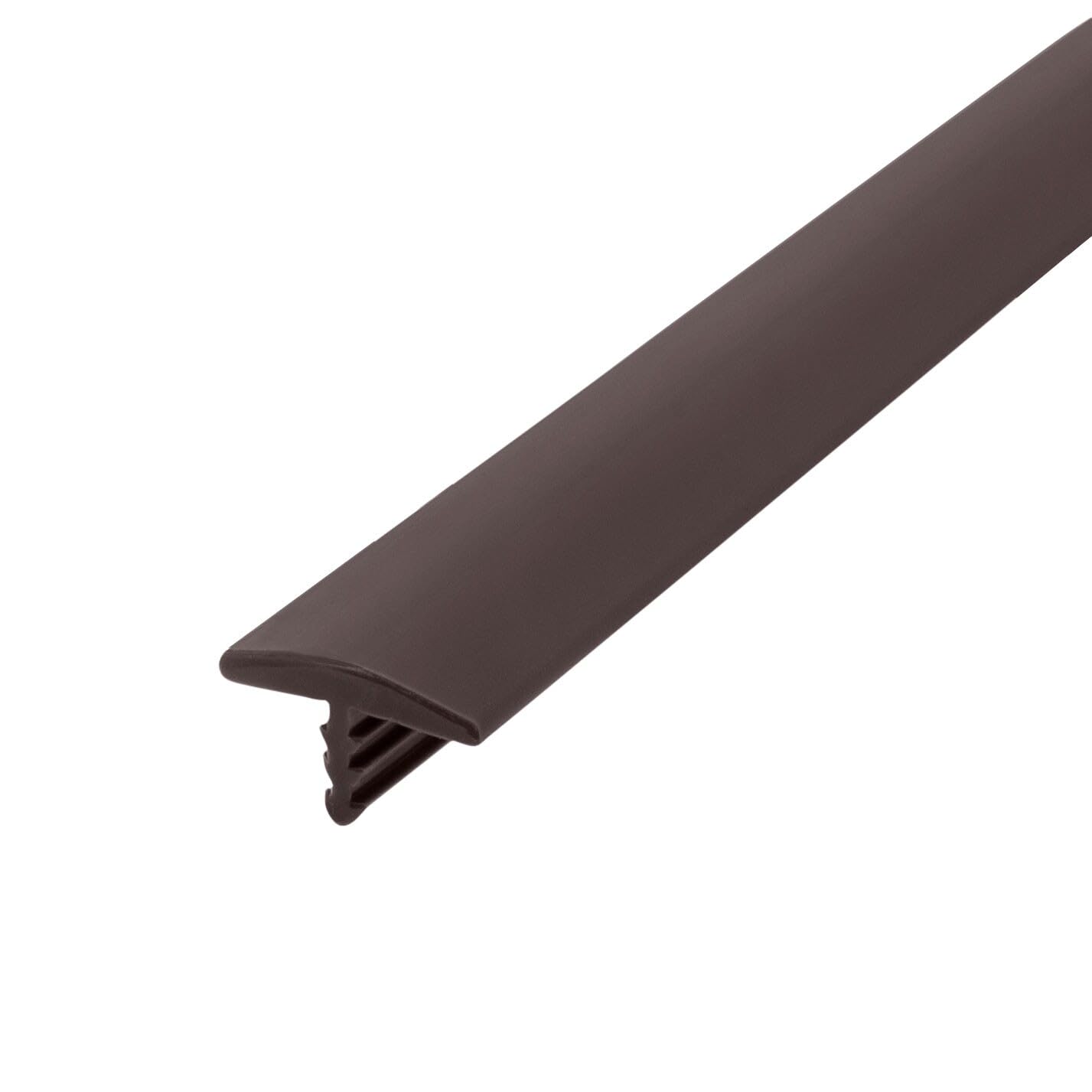 Outwater 5/8 Inch Dark Chocolate Brown Flexible Polyethylene T-Molding - 250 Foot Coil for Flooring Transitions and Edge Protection | Perfect for DIY Home Improvement, Commercial Spaces, and Woodworking Projects