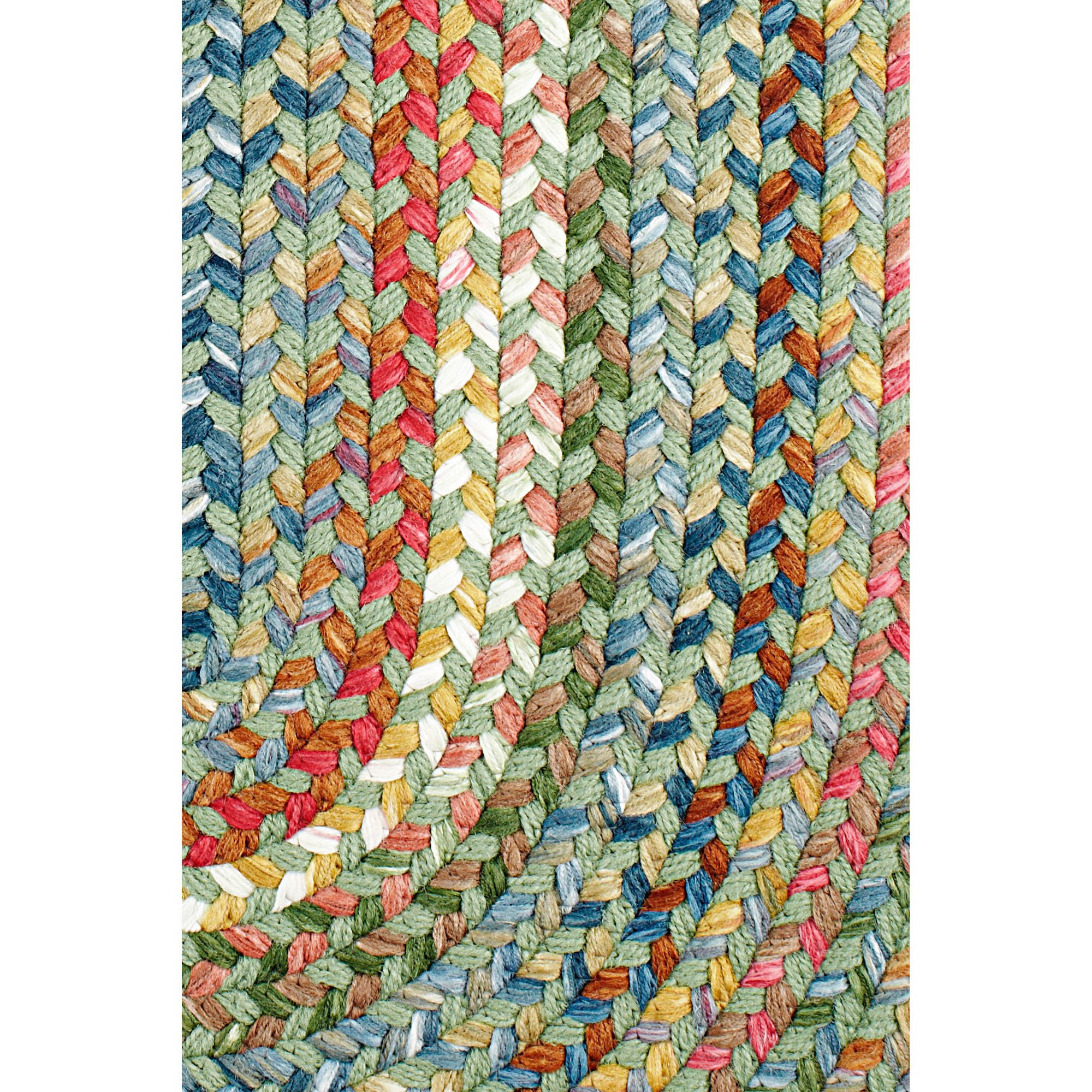 Premium Braided Area Rug - Handmade in USA with Gemstone Colors, Non-Slip Kitchen Runner Rug 2'x4' for Living Room, Hallway & Entryway - Peridot Green