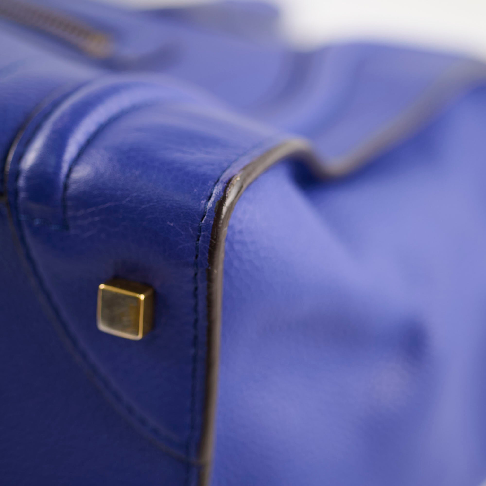 Celine Mini Luggage Bag in Blue | Premium Leather Crossbody Handbag for Women | Perfect for Travel, Work & Everyday Use