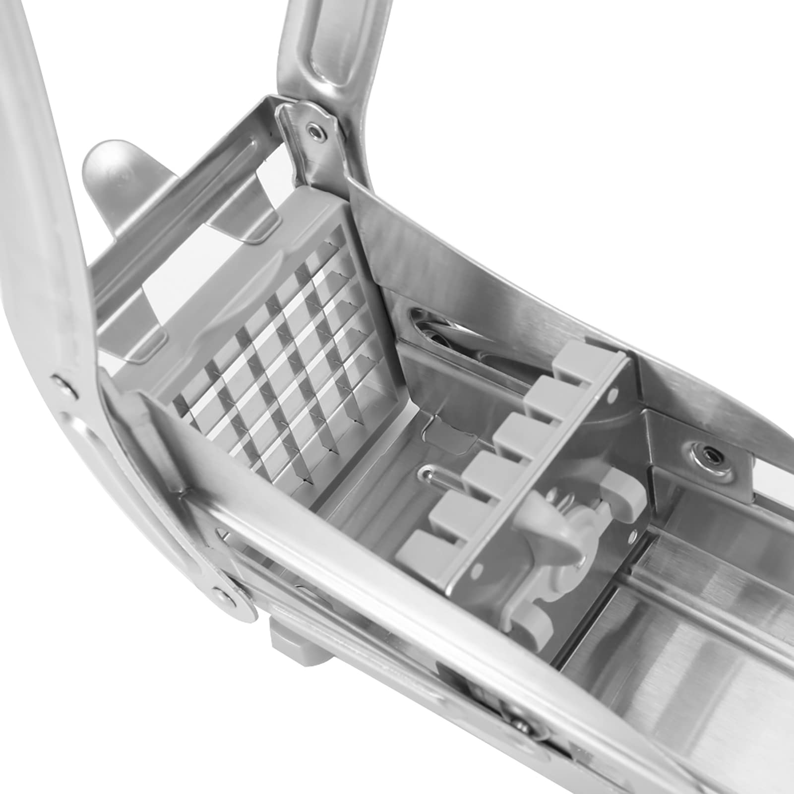 Premium Stainless Steel French Fry Cutter - 10 x 5 Inch Potato Chip Maker, Vegetable Chopper & Dicer for Home Kitchen - Perfect for Making Crispy Fries, Veggie Sticks & Salad Prep