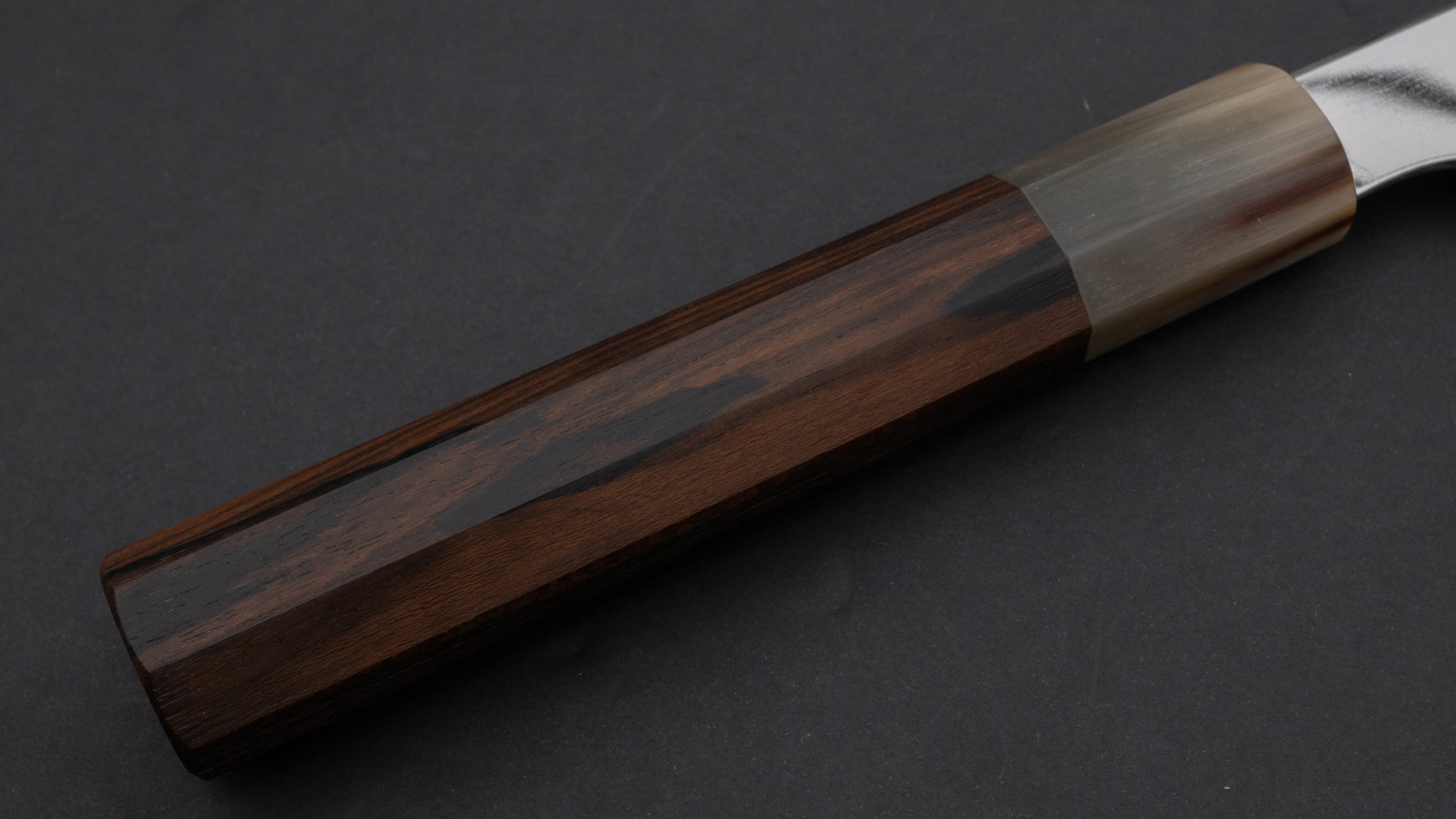 Hitohira Togashi Kambei White #1 Mizu Honyaki Gyuto 240mm Japanese Chef Knife - Ziricote Wood Handle with Saya (#002) - Perfect for Professional Chefs & Home Cooking Enthusiasts