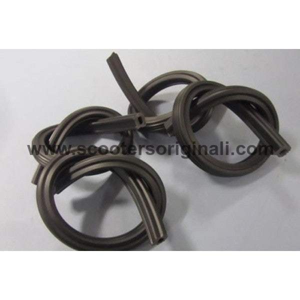 Lambretta Series 3 Black Aluminum Channel Rubber Set of 4 - Premium Scooter Weatherstrip Seal Kit for Vespa, Classic & Vintage Scooters - Perfect for Door, Window & Panel Weatherproofing