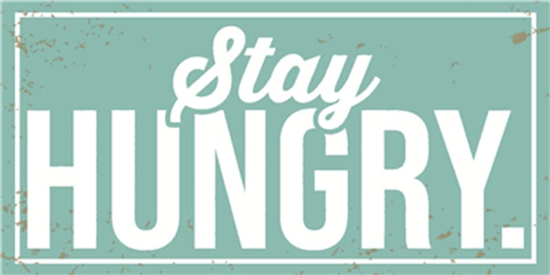 6x12 Inch Metal Gym Wall Art - Motivational 'Stay Hungry' Sign for Home Gym, Bedroom & Office Decor | Durable Metal Plaque with Inspirational Quotes | Perfect for Fitness Room, Man Cave & Workout Space
