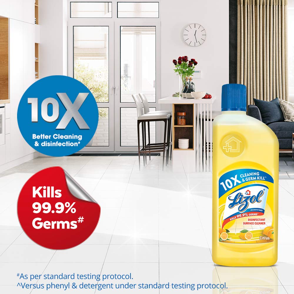 Lizol Disinfectant Floor Cleaner Floral Scent 975ml & Harpic Powerplus Toilet Cleaner Rose Fragrance 1L - Kills 99.9% Germs, Eliminates Odors - Best for Bathroom, Kitchen, Tile & Household Deep Cleaning - Ideal for Homes, Offices & Commercial Spaces