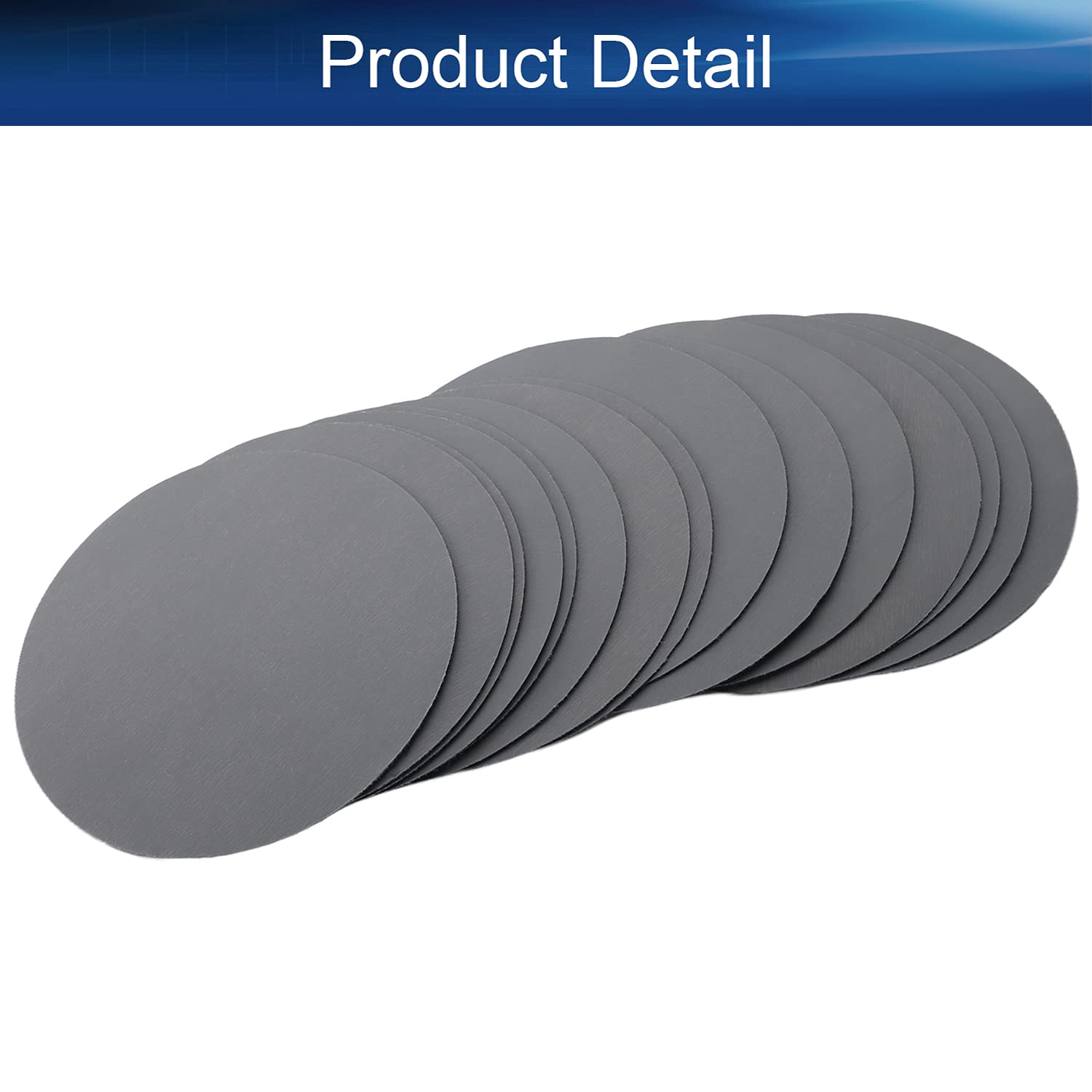 5PCS 3000 Grit Hook and Loop Sanding Discs - 5-Inch No-Hole Aluminum Oxide Sandpaper for Grinder Polishing - Perfect for Woodworking, Metal Finishing & DIY Projects