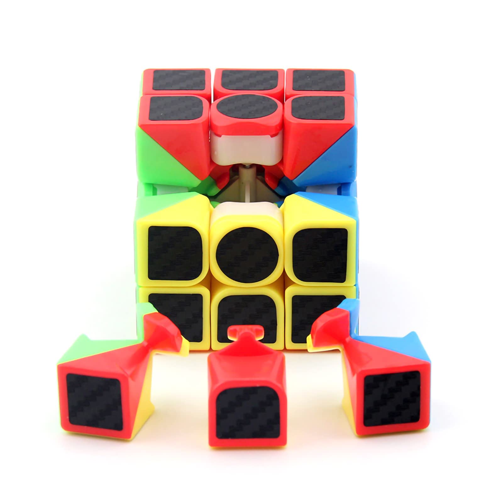 3x3 Speed Cube - Carbon Fiber Stickerless Magic Cube for Kids & Adults | Fast & Smooth Puzzle Game for Stress Relief & Brain Training