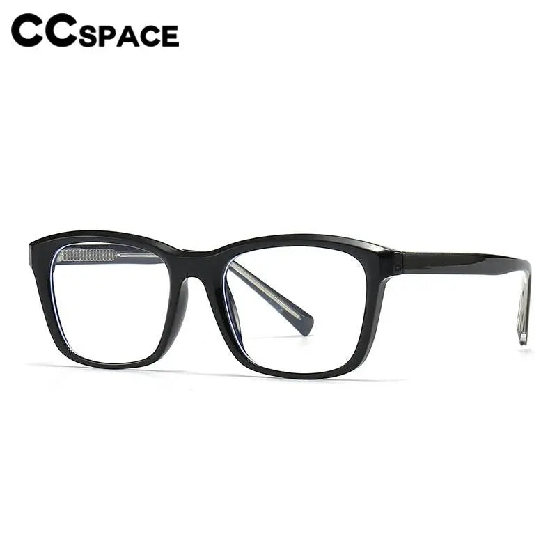 CCspace Unisex Full Rim Square Plastic Eyeglasses 56841 - Stylish & Lightweight Frames for Men & Women - Perfect for Reading, Work & Everyday Wear