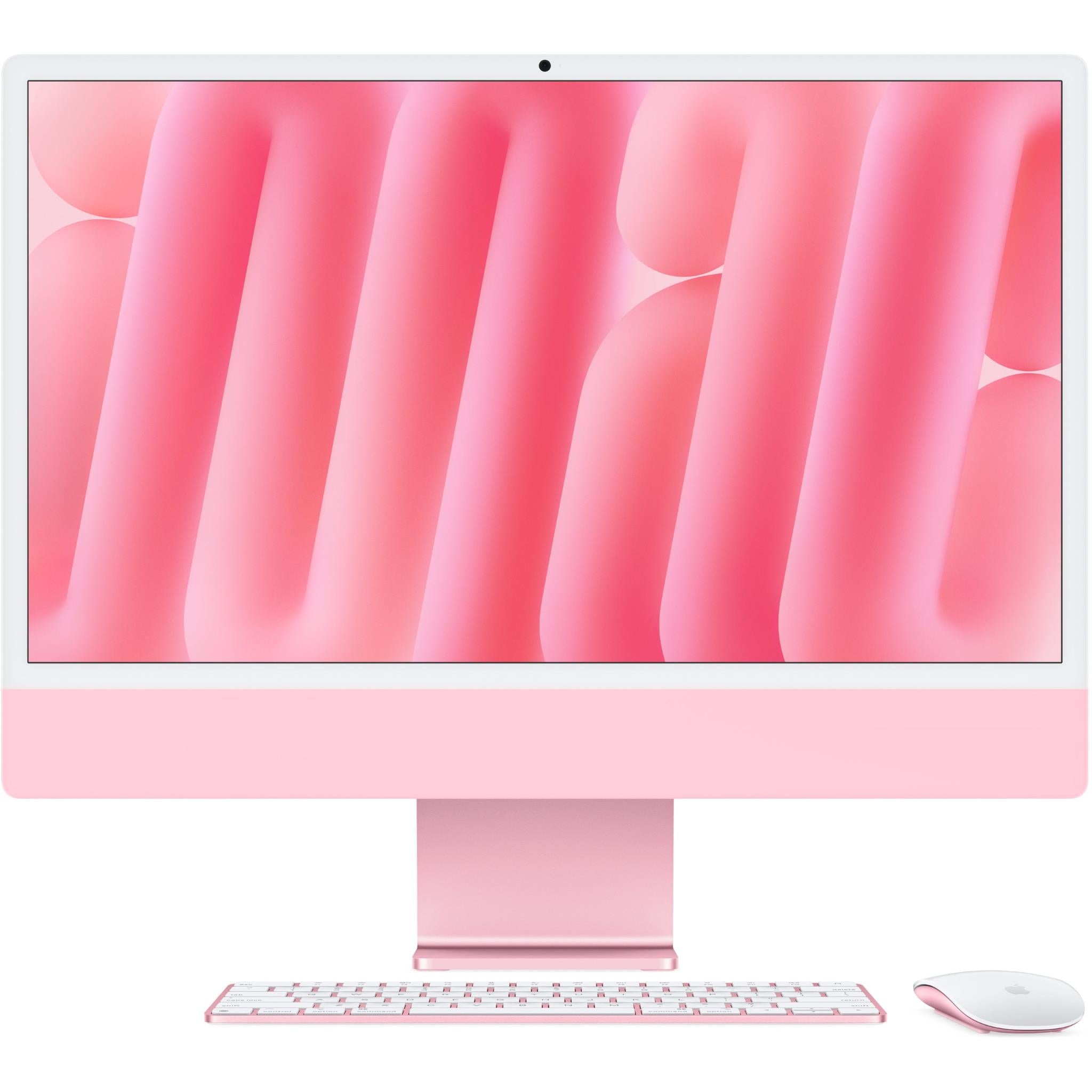 Apple iMac 24-inch (2024) with Retina 4.5K Display, M4 Chip 8-Core CPU, 256GB SSD in Pink - Perfect for Home Office, Graphic Design & Creative Work