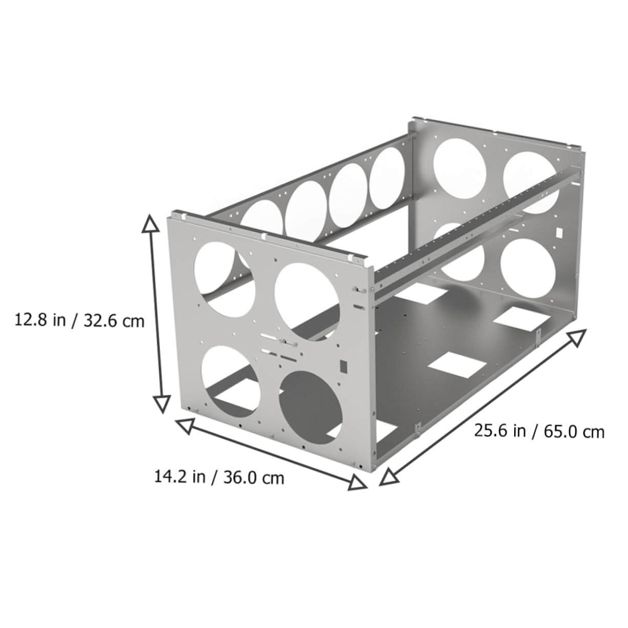Hemobllo GPU Mining Frame - 6/8/10 Graphics Card Storage Case with 12cm Fan Support, ATX Compatible, Portable Mining Rig Frame for Cryptocurrency Mining | Perfect for Home Mining Setup and Data Center Use