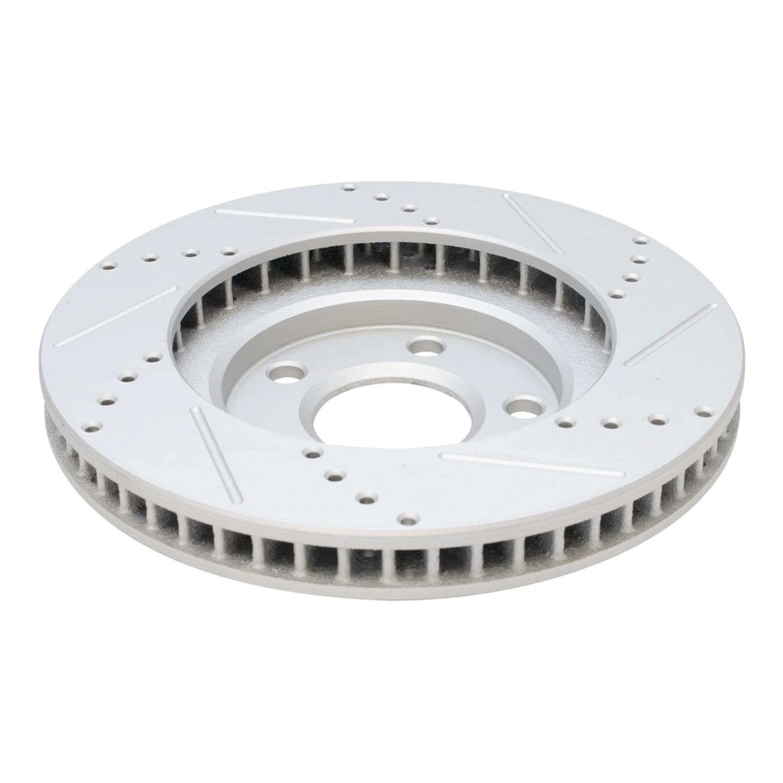 High-Performance Front Ceramic Brake Pads with Drilled & Slotted Zinc Coated Rotors & Calipers Kit - Perfect for Racing, Off-Roading and Daily Driving
