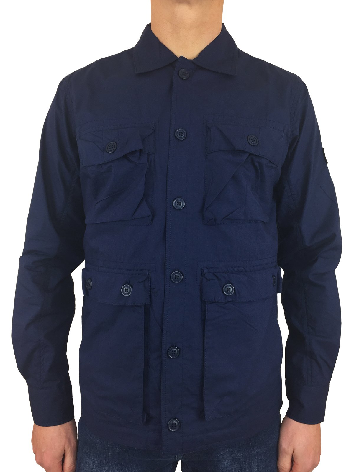 Weekend Offender Men's Salinger Overshirt in French Navy - Stylish Casual Shirt for Outdoor Adventures & Urban Streetwear