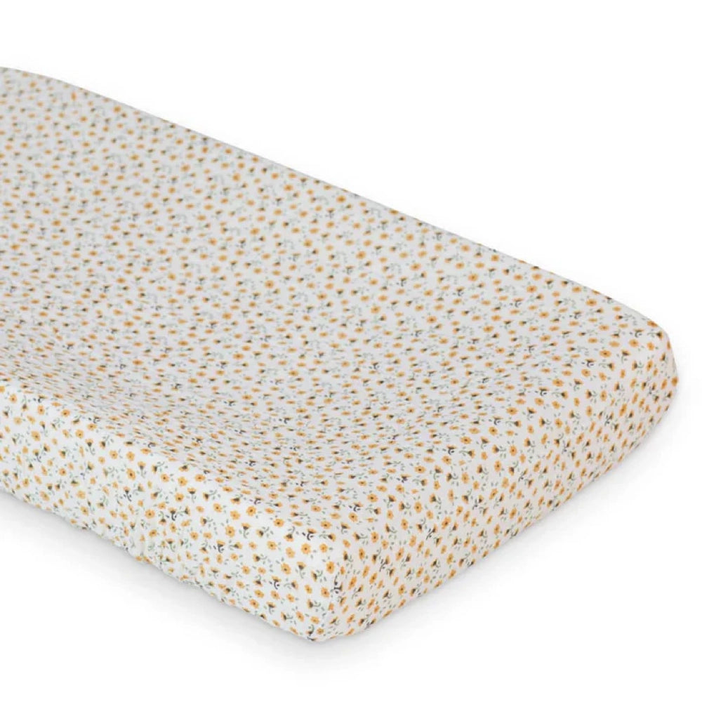 Lulujo Boho Change Pad Cover - Vintage Floral Baby Changing Mat Cover | Waterproof & Soft Nursery Changing Table Pad | Perfect for Diaper Changing Stations, Nursery Decor & Baby Showers