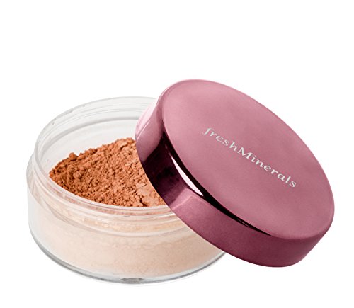 freshMinerals Mineral Loose Powder Foundation - Natural Sun-Kissed Glow, 11g | Oil-Free, Buildable Coverage for Flawless Everyday Makeup & Special Occasions