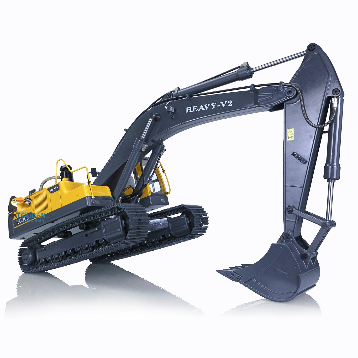 JDMODEL 1/14 Scale 360L RC Hydraulic Excavator Toy - EC360 Remote Control Construction Truck with Radio, Pump, Cylinder Motor, ESC & Tracks - Pre-Assembled & Painted - Perfect for Construction Play, STEM Learning & Collector Displays