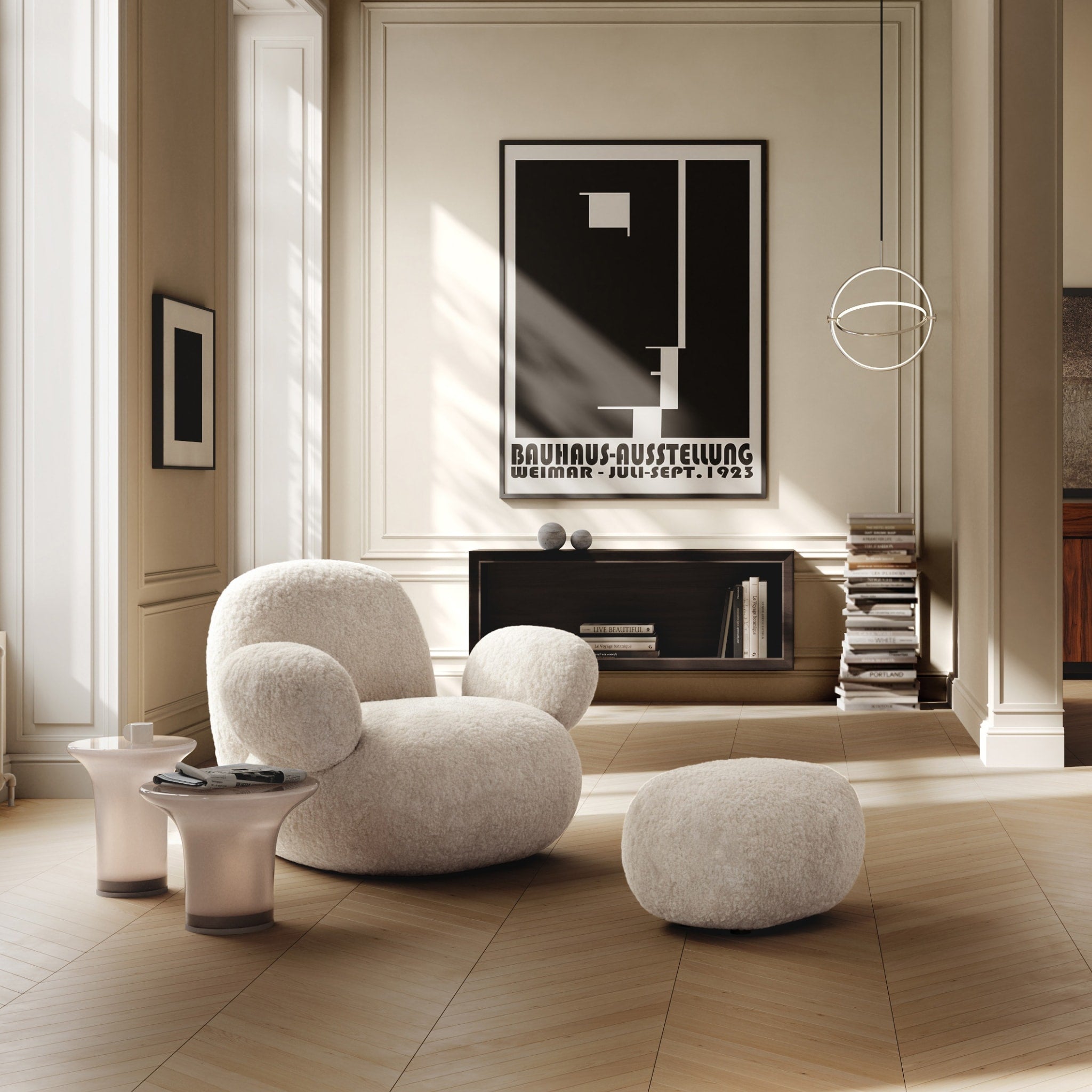 PRE ORDER 101 COPENHAGEN Trumpet Table - Low Coffee Table 35cm Height in Smoked Desert Finish - Perfect for Living Room, Lounge & Modern Home Decor