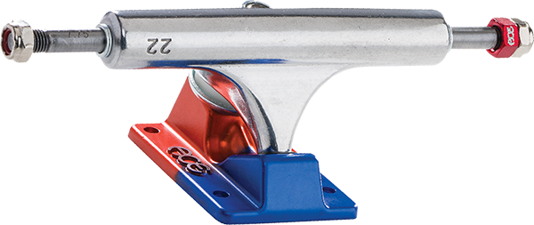 Ace AF1 22/7.75 Polished/Anodized Blue & Orange Skateboard Trucks (Set of 2) - Premium Skateboard Parts for Street & Park Riding