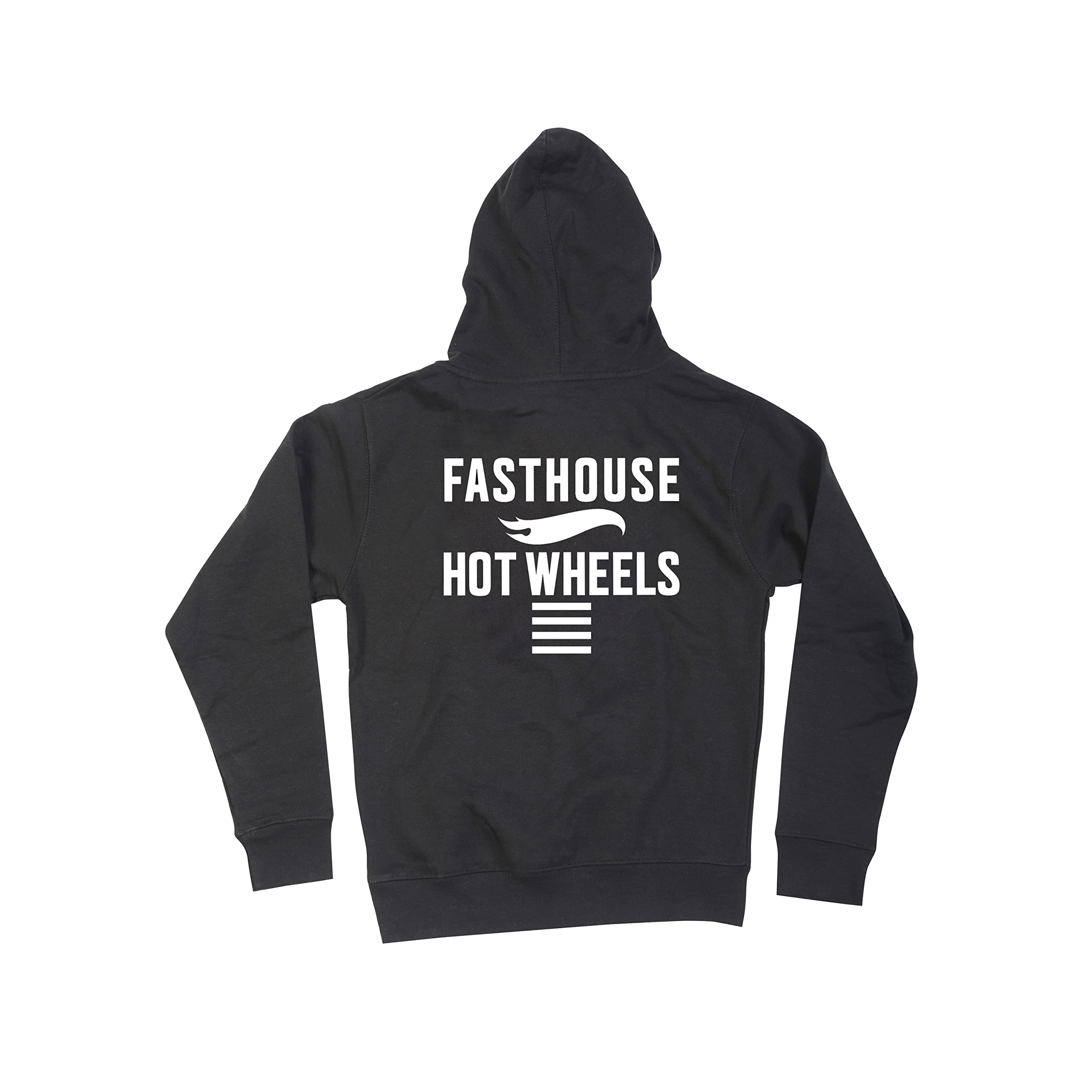 Fasthouse Youth Rush Hot Wheels Hooded Pullover Jacket for Boys - Black | Comfortable Kids Hoodie for Racing, Outdoor Play & Casual Wear