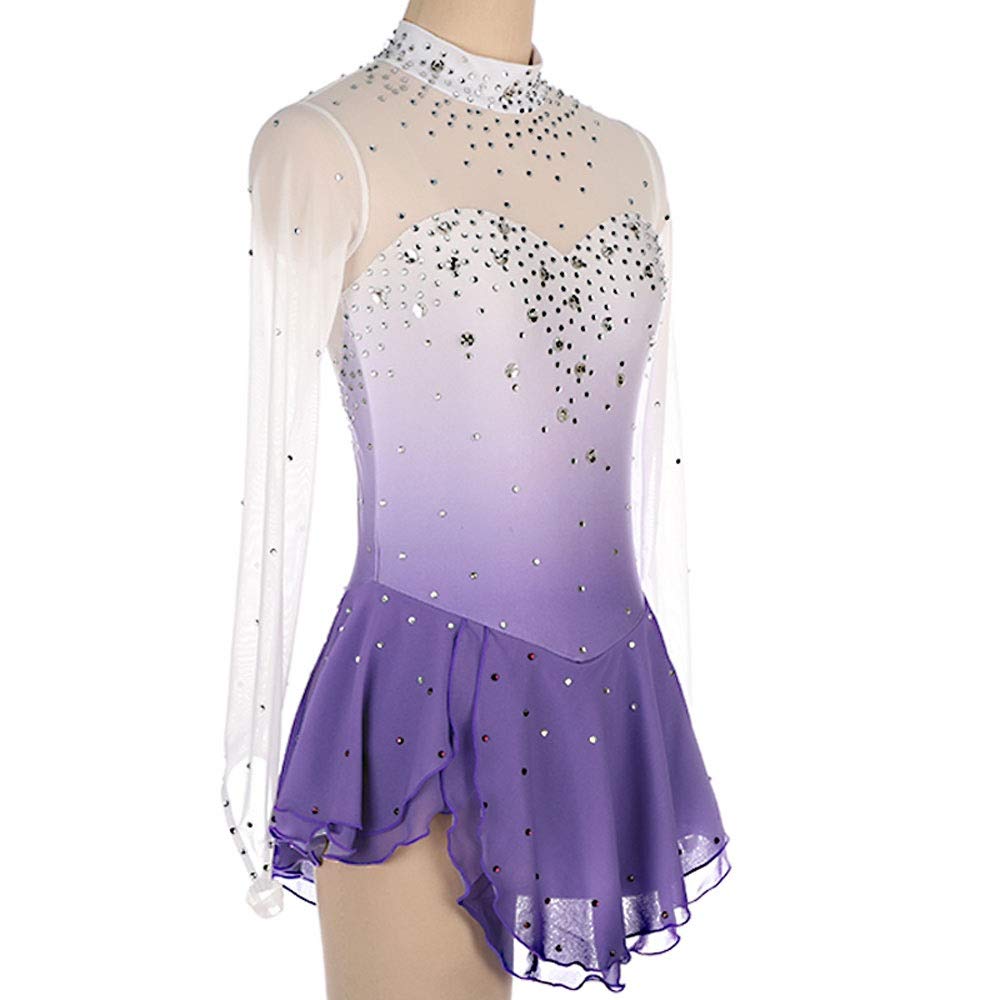 Elegant Handmade Figure Skating Dress for Women & Girls - Sleeveless Ice Skating Costume | Perfect for Competitions, Performances & Ice Shows