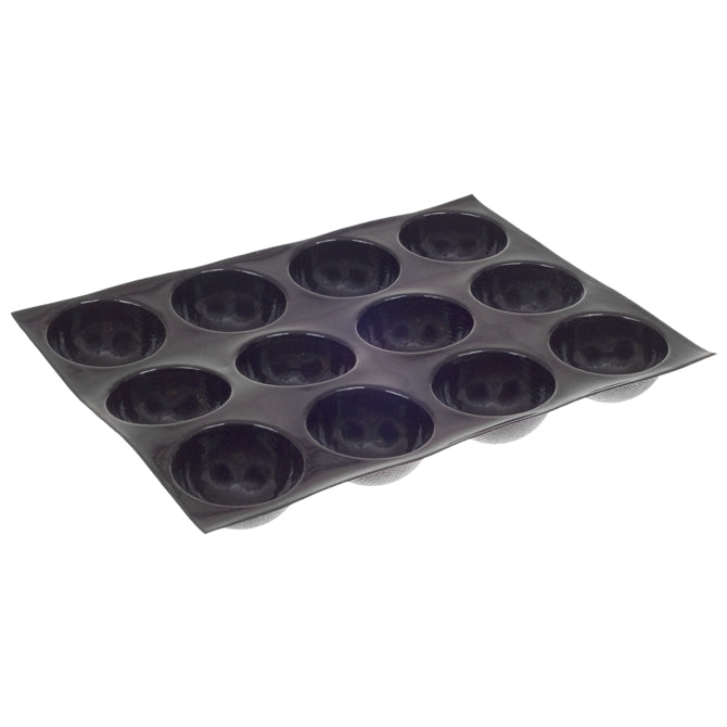 Flexipan Half Sphere X Large - 12 Non-Stick Silicone Baking Molds for Professional Chefs & Home Bakers | Perfect for Chocolate, Jellies, Ice Cream & Dessert Making
