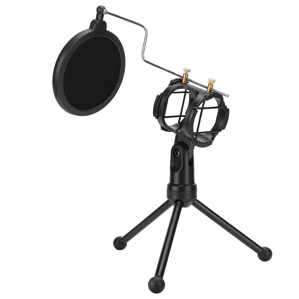 Vbestlife Anti-Spray Microphone with Tuned Shockproof Tripod - Clear Recording, Double Noise Reduction, Removable & Foldable - Perfect for Interviews, Online Classes, Podcasting & Voice Recording
