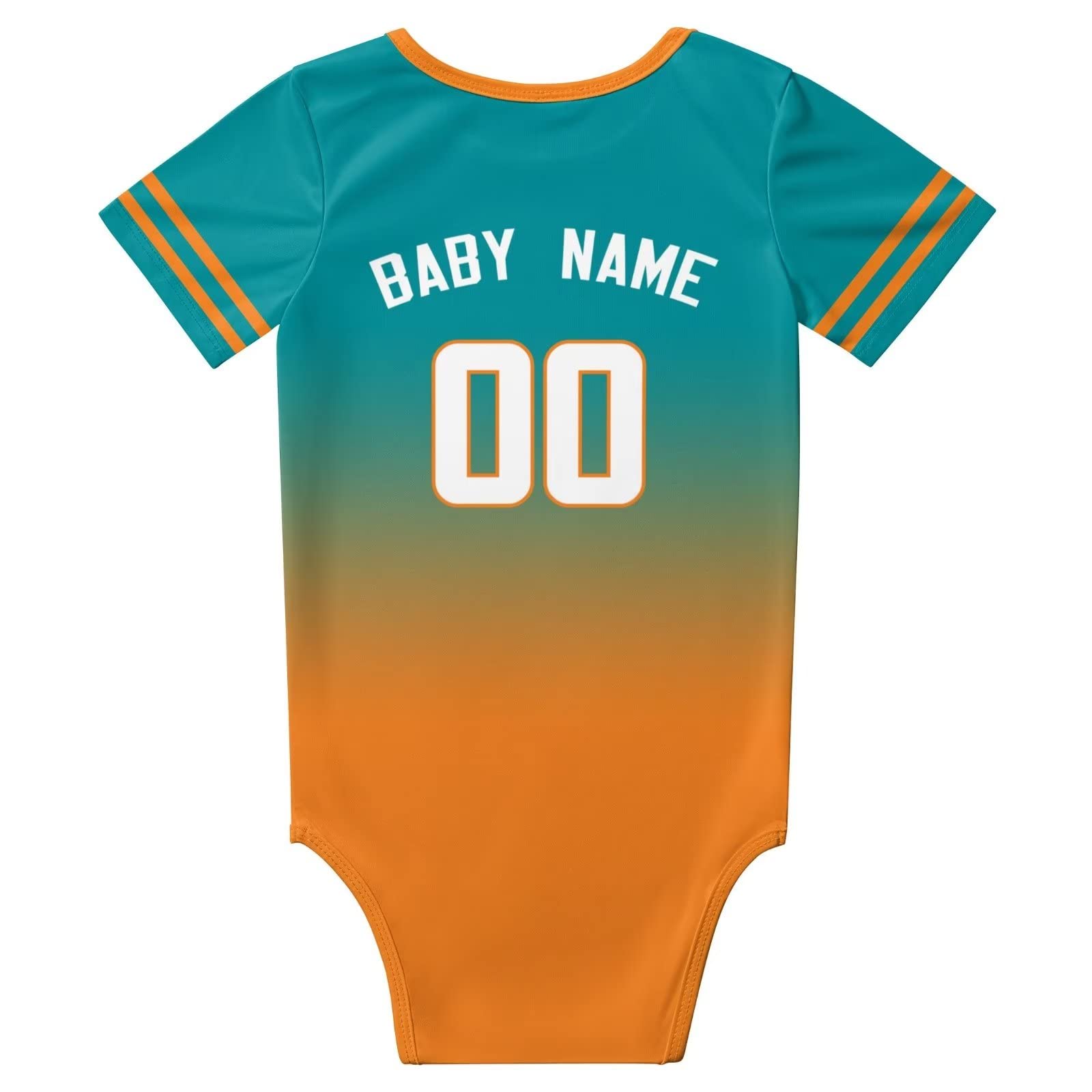 Custom Personalized Baby Football Bodysuit - Newborn Short Sleeve Onesie with City Gradient & Name/Number Printing (Perfect for Game Day, Photo Shoots & Special Occasions)