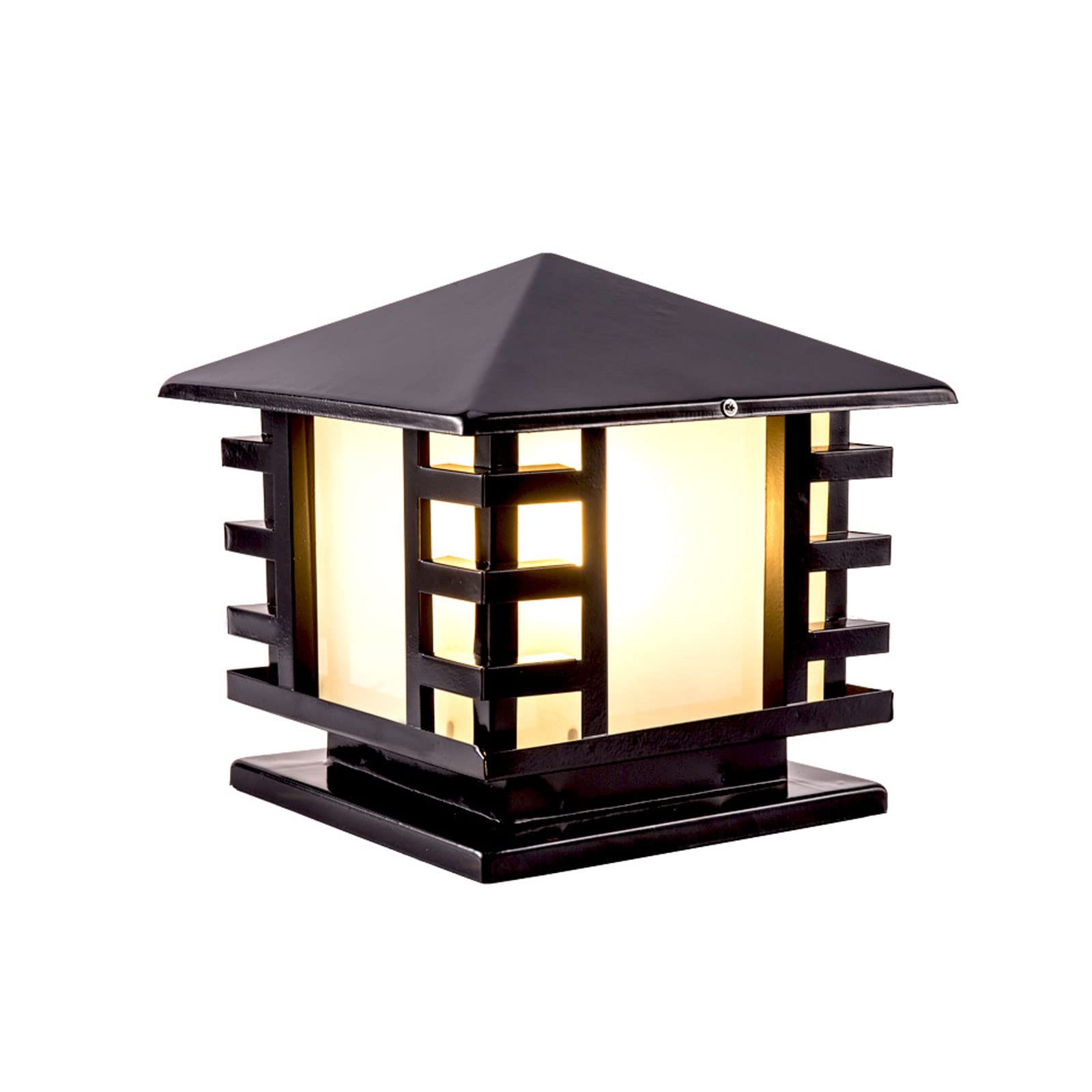 Waterproof Aluminium Glass Column Lights for Outdoor Garden Gate Decor