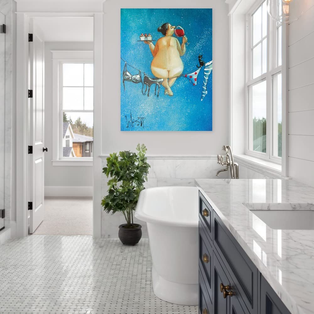 Out of This World Canvas Wall Art by Ronald West - Modern Fine Art Print for Living Room, Bedroom, Office & More - Ready to Hang 32x43 Inches - Perfect for Home Decor, Gifts & Interior Design