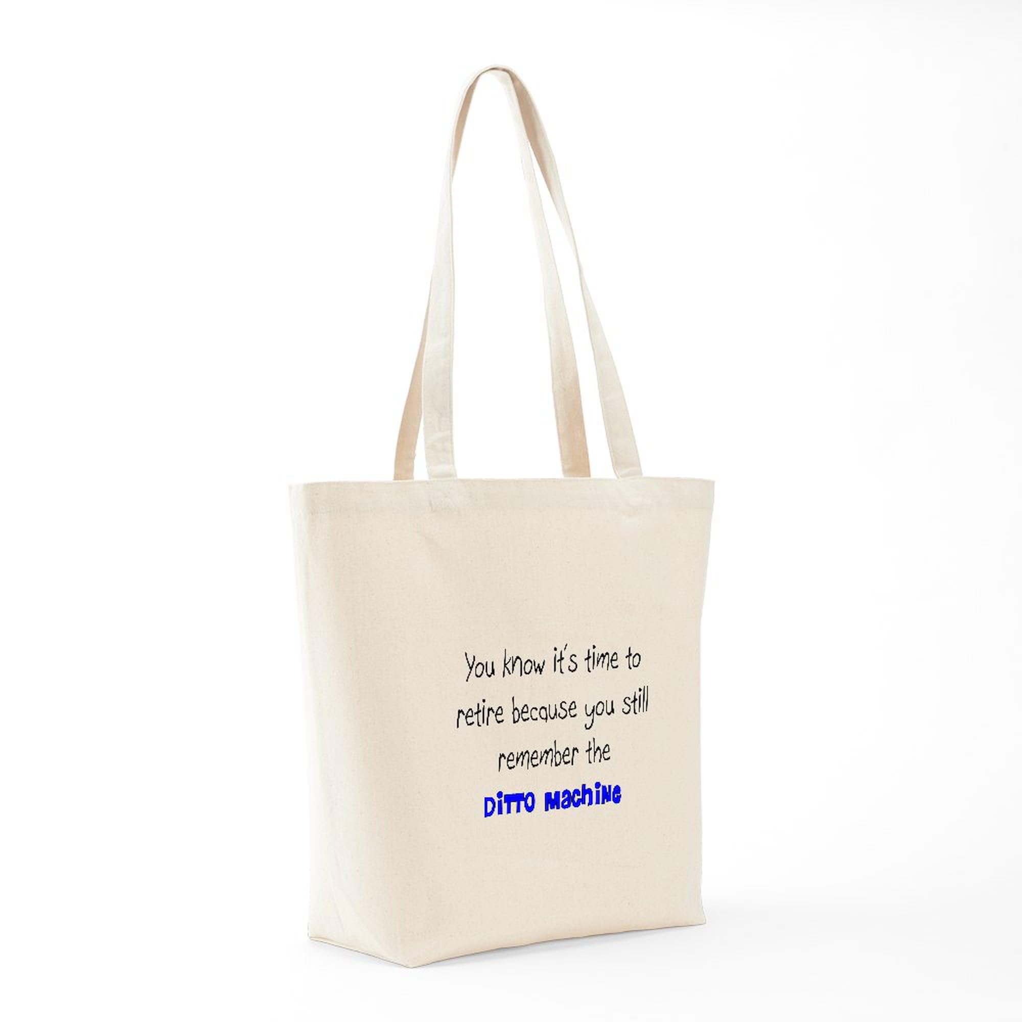 Retired Teacher Tote Bag - Natural Canvas Reusable Shopping Bag for Teachers, School Gifts & Everyday Use | Durable & Eco-Friendly
