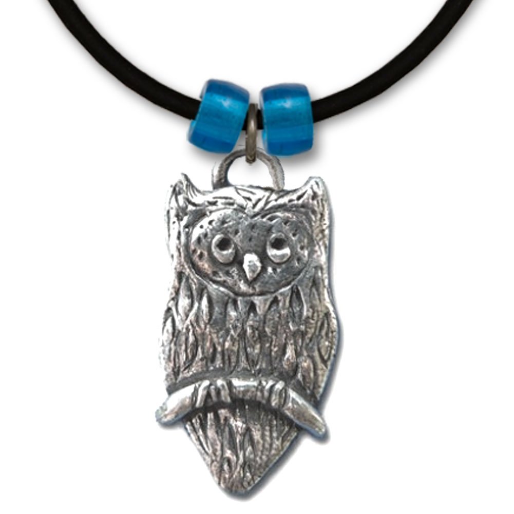 Owl Necklace for Women - Cute Pewter Pendant Jewelry - USA Made - Perfect Gift for Nature Lovers
