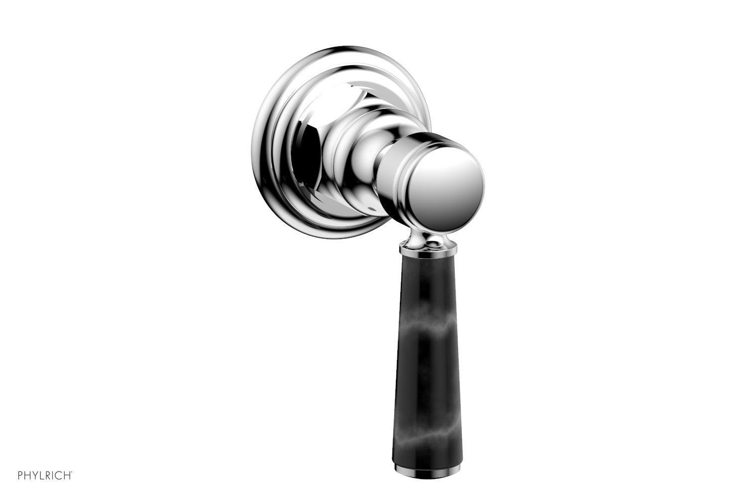 HEX TRADITIONAL HENRI Black Marble Lever Handle Volume Control Diverter Valve - Perfect for Bathroom & Kitchen Faucet Installation (Model 500 37)