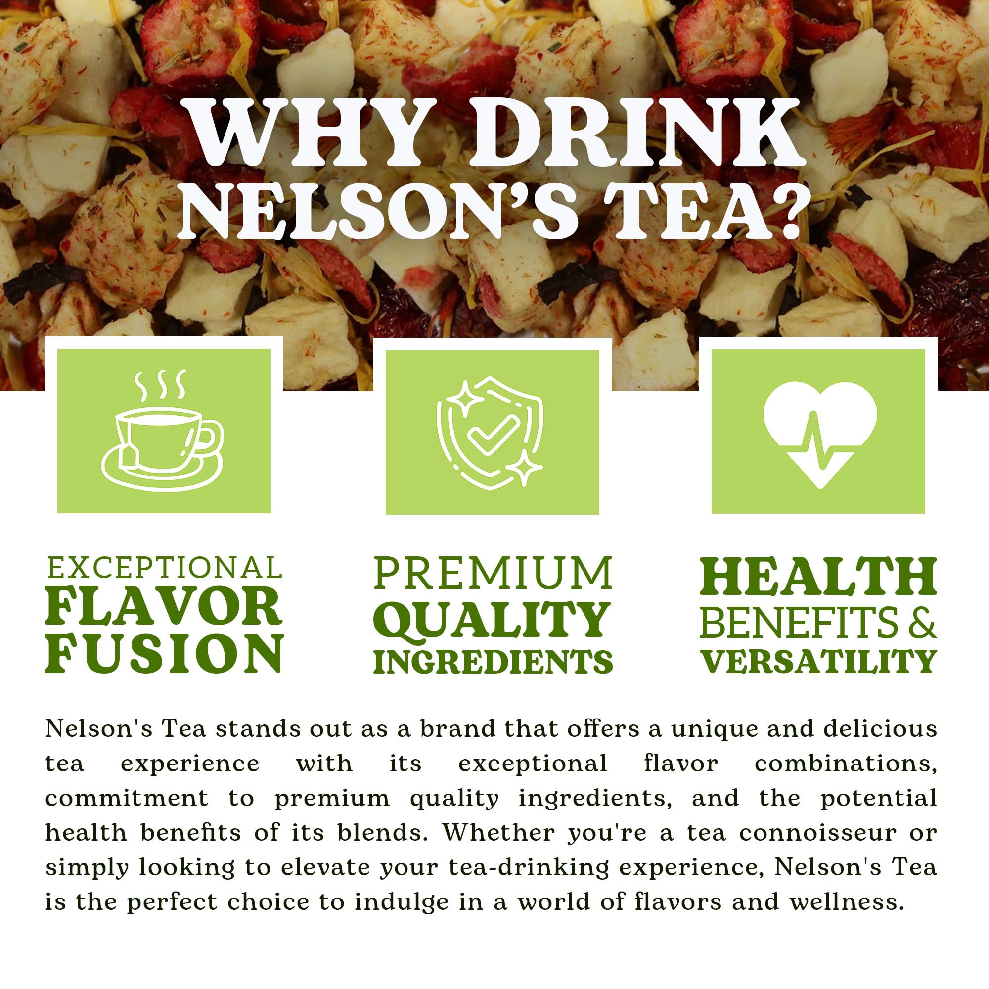 Nelson's Tea Pineapple Melon Punch - Premium Loose Leaf Rooibos Green Tea Blend with Apple, Cranberry, Hibiscus, Marigold & Safflower (16 oz) | Antioxidant-Rich Herbal Tea for Relaxation, Iced Tea & Wellness
