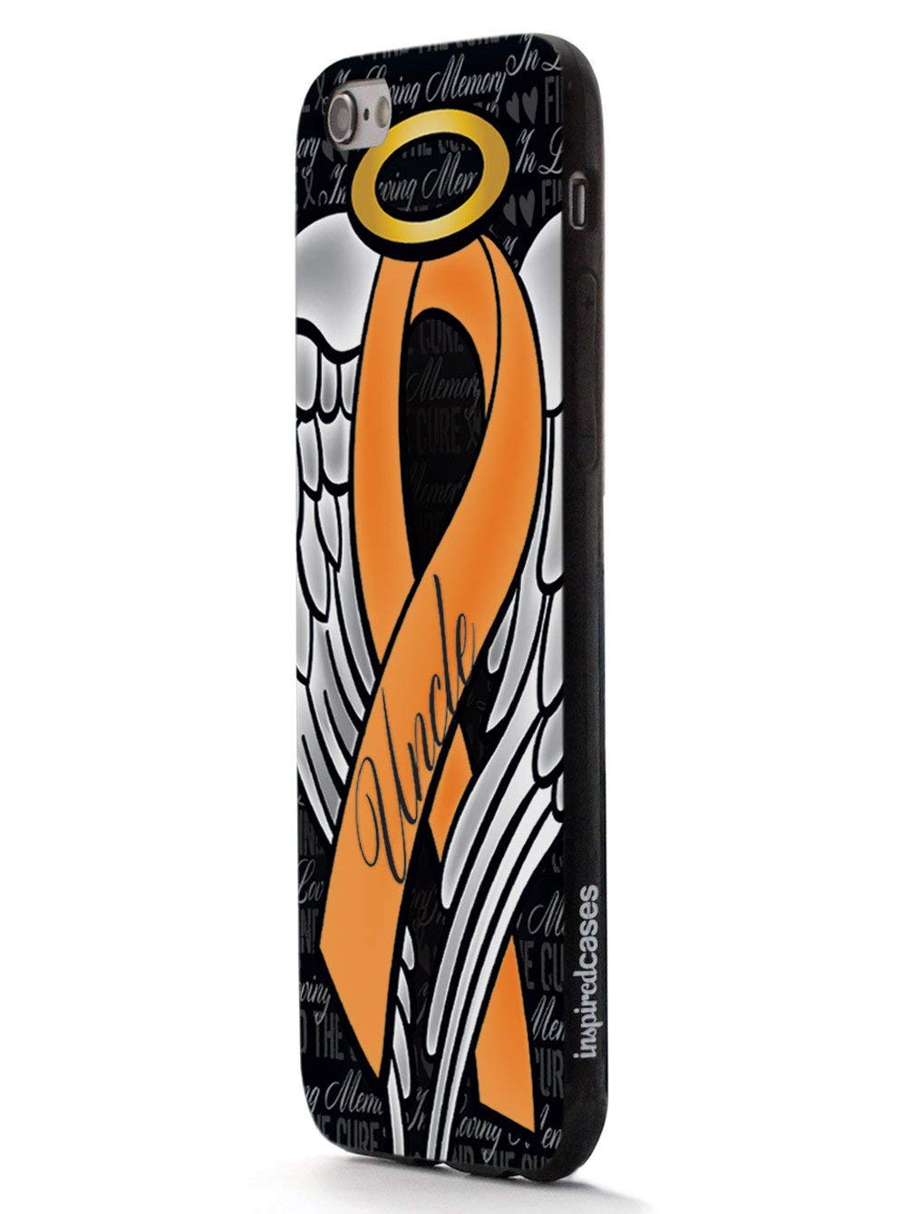 Inspired Cases - Premium 3D Textured Protective Phone Case Compatible with Apple iPhone 12 - Orange Ribbon Design - Durable Shockproof Cover for Daily Use & Commuting