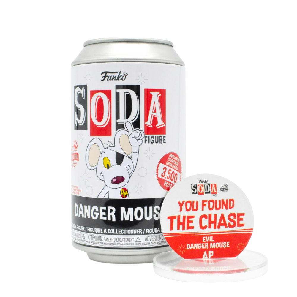 Funko Soda Artist Proof Danger Mouse (Evil, International) Chase - Limited Edition Collectible Vinyl Figure for Display & Gifting - Perfect for Pop Culture Fans & Home Decor