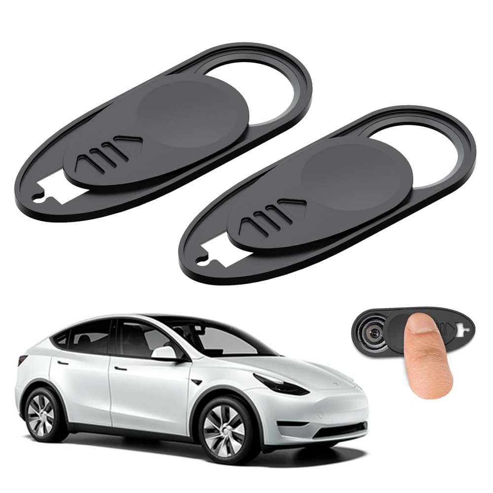 2PCS TUCANA Tesla Model 3/Y Dashboard Camera Privacy Cover - Webcam Blocker Slide Switch for Enhanced Security & Privacy | Perfect for Parking Mode & Home Surveillance Protection