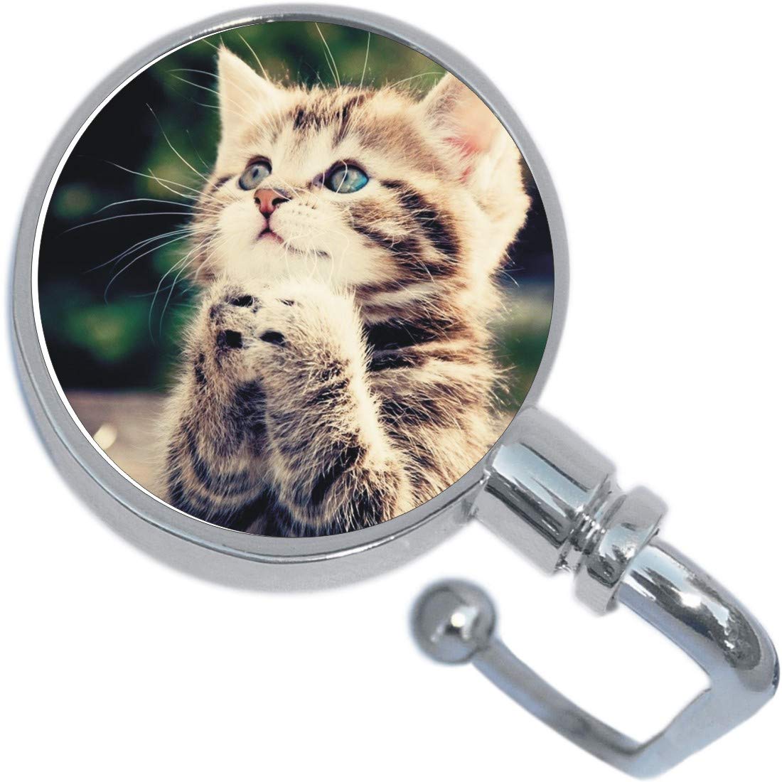 Cute Kitty Cat Prayer Purse Hanger Charm - Elegant Handbag Accessory for Women | Perfect for Church, Travel & Everyday Use