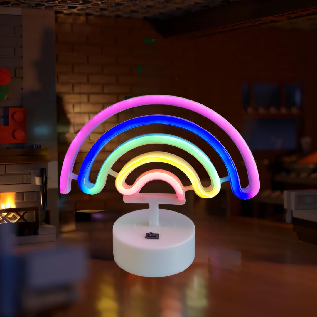 **Rainbow LED Desk Lamp for Kids - Adjustable Night Light, Study Lamp, Nursery Decor, Christmas & Birthday Gift for Boys & Girls - Perfect for Homework, Reading & Bedtime**