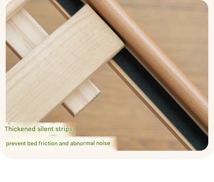 Organic Solid Wood Children's Bed - Birch & Beech Frame with Premium Leather Accents | Safe, Non-Toxic Toddler Bed for Nursery, Bedroom & Montessori Rooms