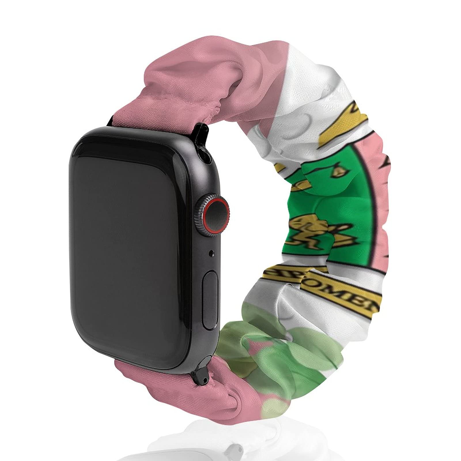 Elastic Scrunchy Apple Watch Band for Women - Compatible with 38mm 40mm 42mm 44mm iWatch Series 6/5/4/3/2/1 & SE - Soft Stretchy Hair Tie Style Sport Band for Gym, Yoga, Running & Everyday Wear
