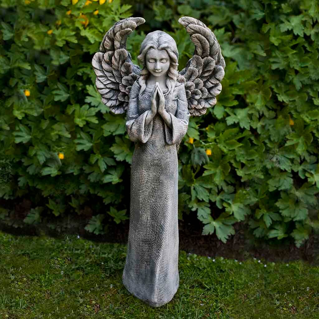 Campania International Fiona's Angel Statue - Elegant Garden Decor, Outdoor & Indoor Home Statuary for Patio, Yard, or Gift