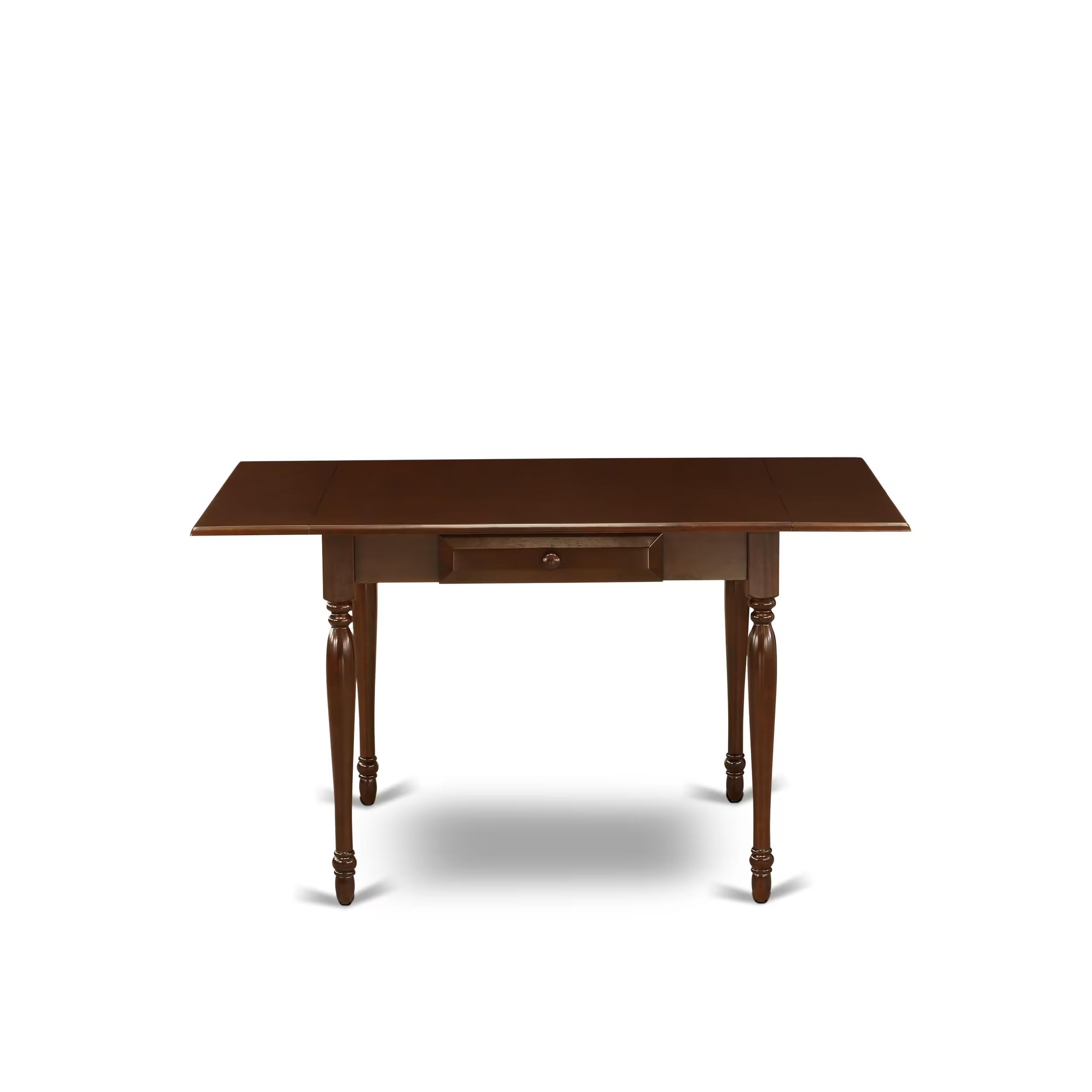 East West Furniture 5-Piece Mahogany Dining Set with Drop-Leaf Table & 4 Chairs - 36x54 Inch Rectangle Kitchen Table for Small Spaces - Perfect for Breakfast Nook, Apartment Dining, and Compact Homes