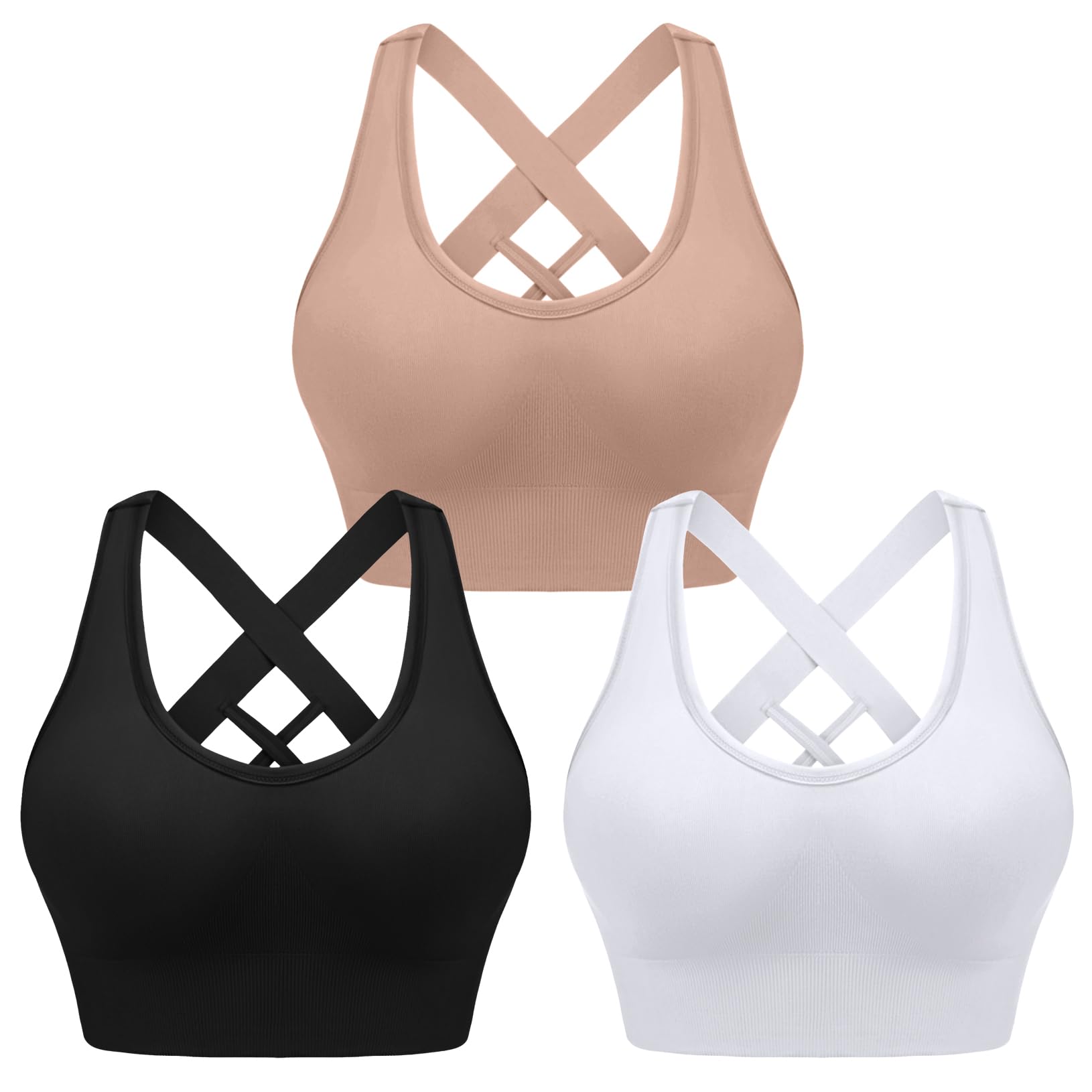 Sykooria Women's High Impact Sports Bra - Running, Yoga, Gym Workout