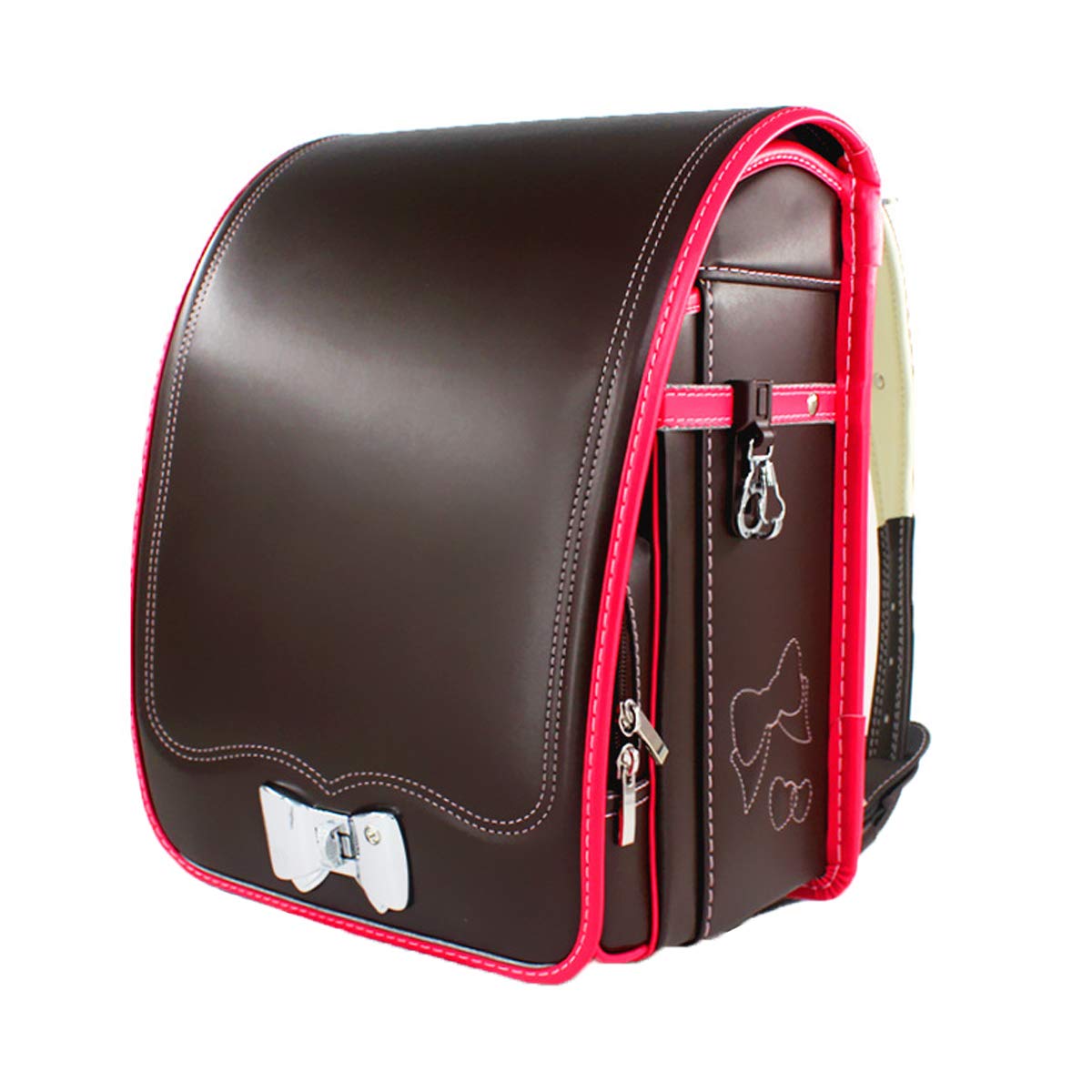 Japanese Randoseru Backpack for Boys & Girls - Lightweight PU Leather School Bag, Water-Resistant, Semi-Automatic Design - Perfect for Elementary Students, Daily Commute & Outdoor Activities